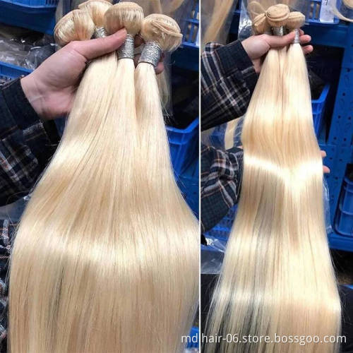 Free Shipping Human Hair Extension Virgin Indian Hair Raw Unprocessed 613 Bundles With Closure
